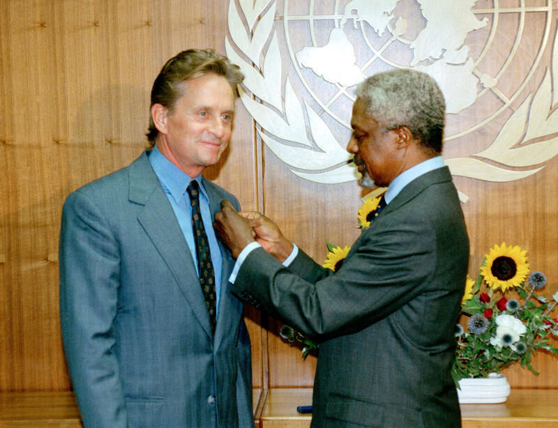 Actor Michael Douglas Is Appointed as Peace Messenger