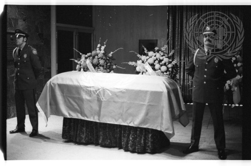 Former Secretary-General U Thant Lies in State at UN Headquarters