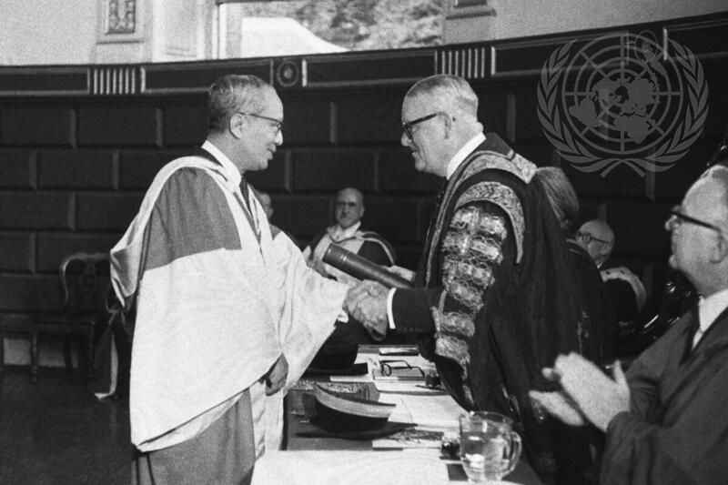 Secretary-General Holds Talks with Minister of External Affairs of Ireland; Receives Degree at Trinity College