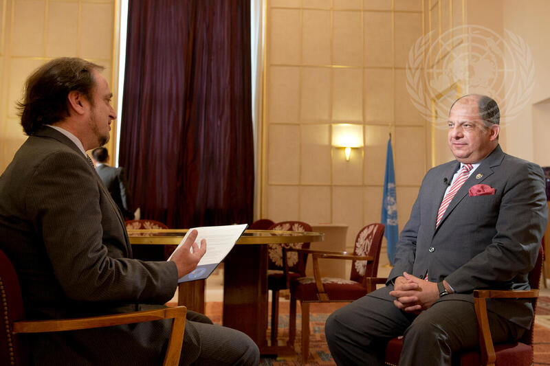President of Costa Rica Interviewed by UNIS Geneva