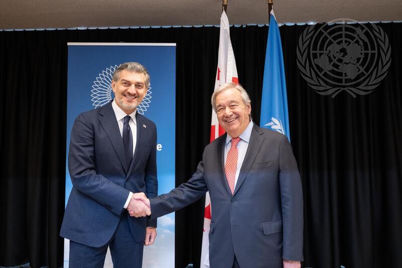 Secretary-General Meets with President of Georgia in Geneva