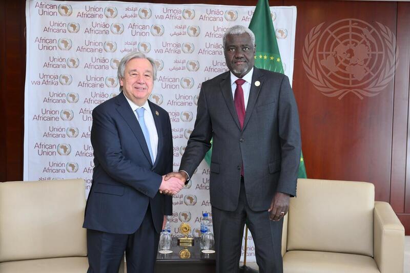 Secretary-General Meets Chairperson of African Union Commission in Addis Ababa