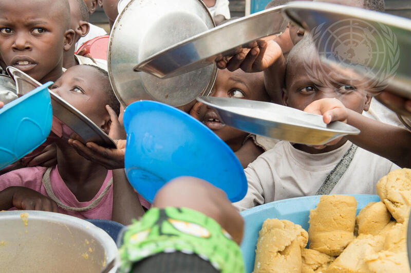 Lunchtime at Bwerangula Primary School in Kitchanga, Eastern DRC