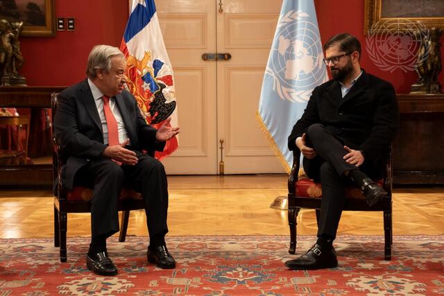 Secretary-General Meets with President of Chile