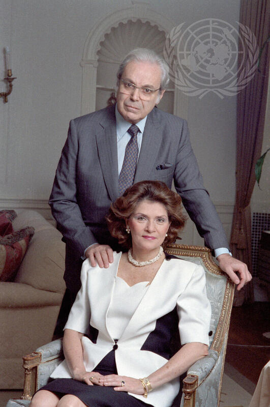Portrait of Secretary-General of the United Nations and His Spouse at the Official Residence