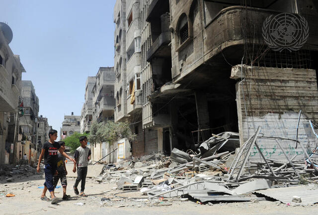 Gaza Residents Inspect Remains After Israeli Air Strikes