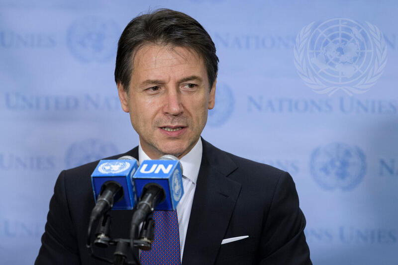 Prime Minister of Italy Briefs Press