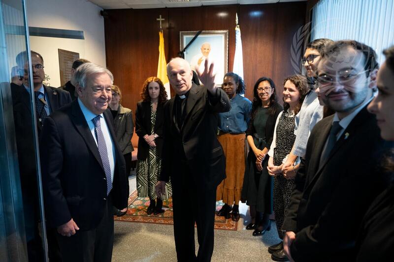 Secretary-General Signs Book of Condolences for Pope Francis