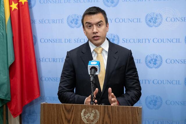 President of Security Council Briefs Press After Meeting on Transnational Organized Crime