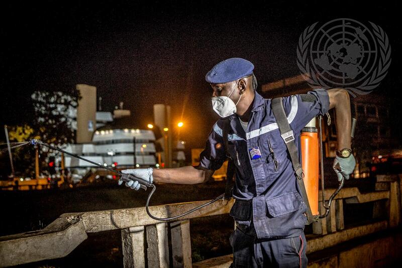 Decontamination of Public Places in Bamako during COVID-19