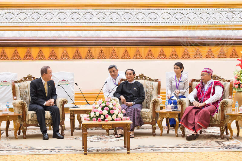 Secretary-General Meets Speakers of Upper and Lower Houses of Myanmar Parliament