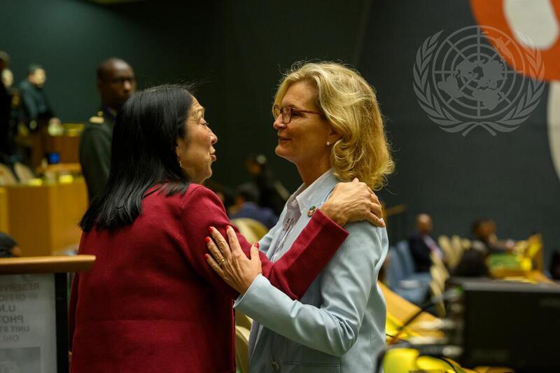 Behind the Scenes in General Assembly Hall on First Day of Debate