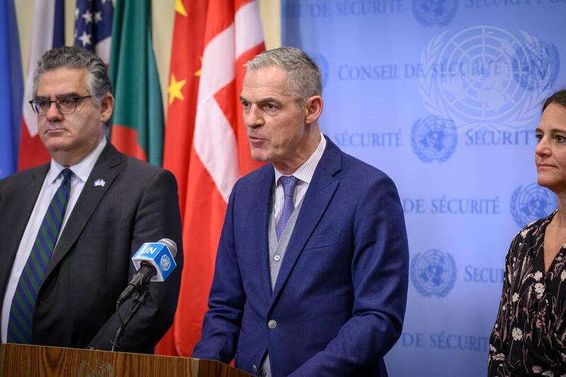 President of Security Council Briefs Press on Climate, Peace and Security in Great Lakes Region