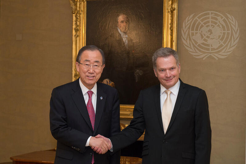 Secretary-General Meets President of Finland in Helsinki
