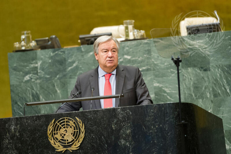Secretary-General Rehearses Speech for Assembly's General Debate