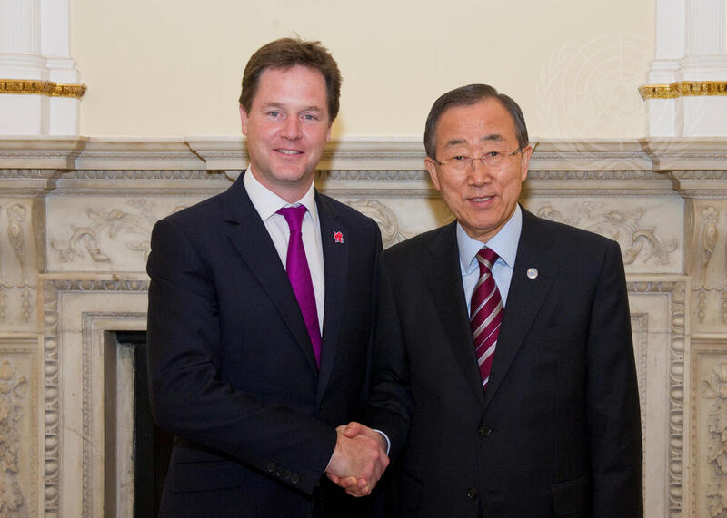 Secretary-General Meets U.K. Deputy Prime Minister