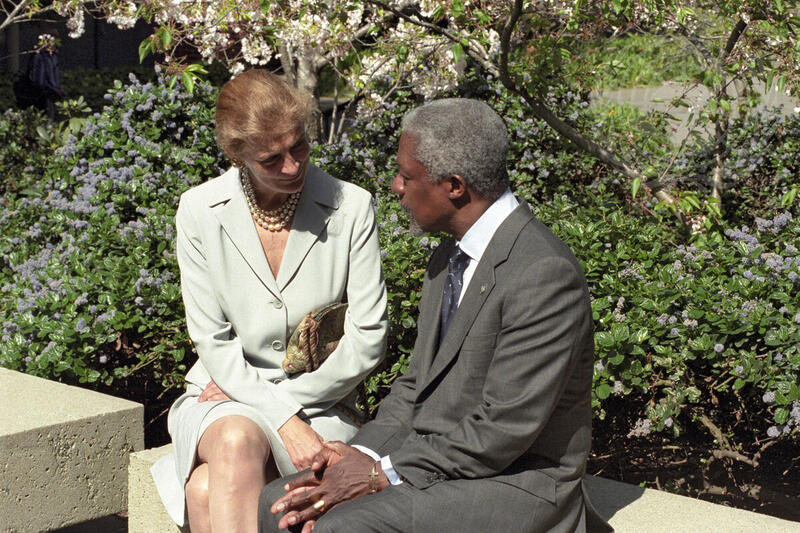 Secretary-General and Nane Annan in California