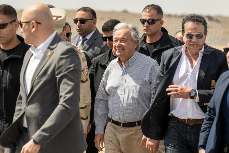Secretary-General Arrives at Rafah Border Crossing