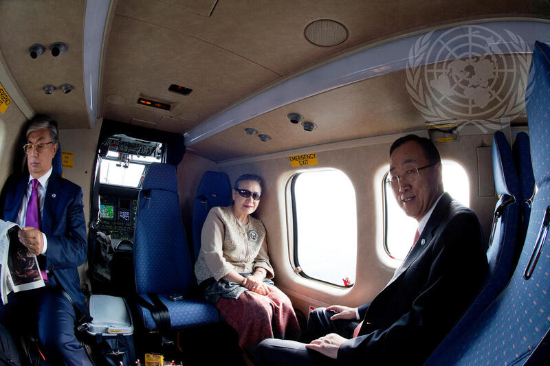 Secretary-General En Route to Bern, Switzerland