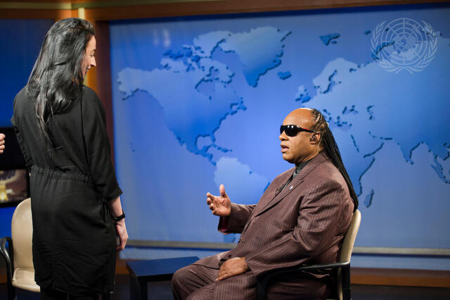 UN Peace Messenger Stevie Wonder Interviewed for UN News