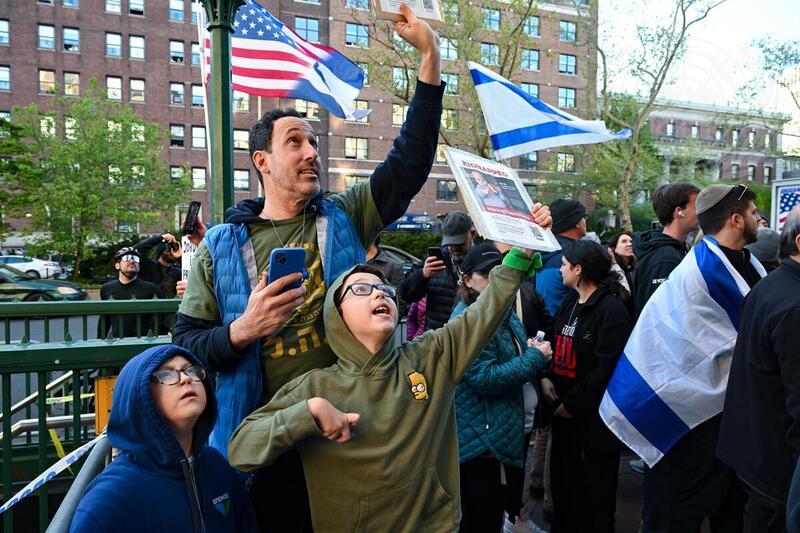 View of Protests at Columbia University