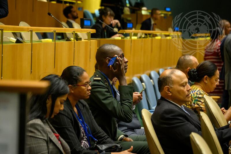 Behind the Scenes in General Assembly Hall on First Day of Debate