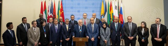 Permanent Observer of Palestine Briefs Reporters