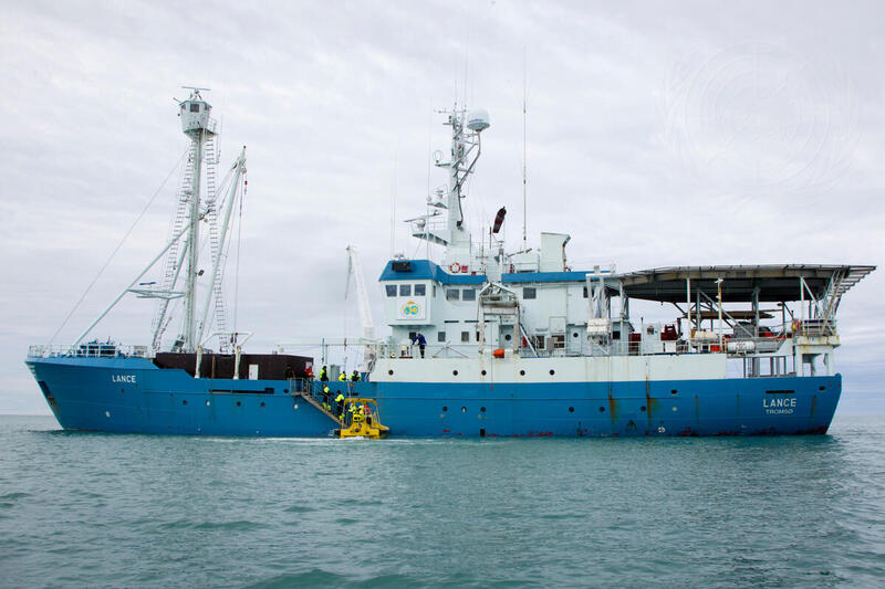 Research Vessel Lance in High Norwegian Arctic