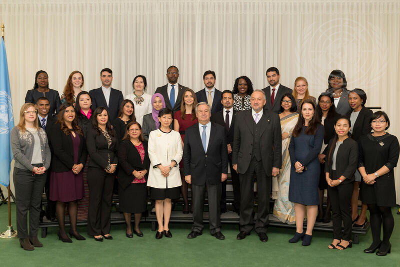Secretary-General Meets Winners of UN Programme of Fellowships on Disarmament