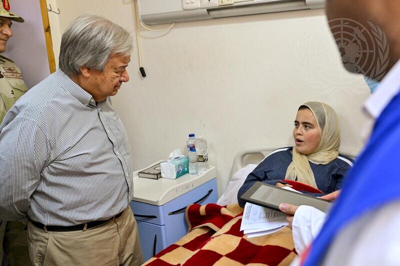 Secretary-General Visits Hospital in Al-Arish, Egypt