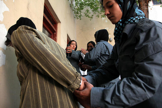 Afghan Policewomen on Training in Kabul