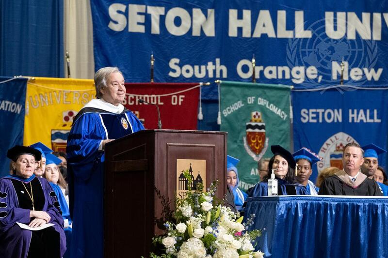 Secretary-General Receives Honorary Degree from Seton Hall University