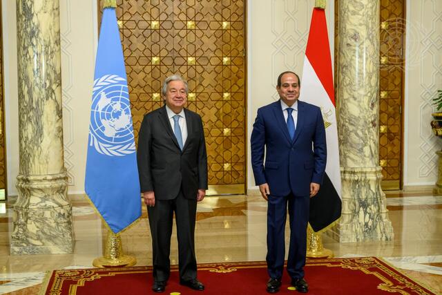 Secretary-General Meets with President of Egypt