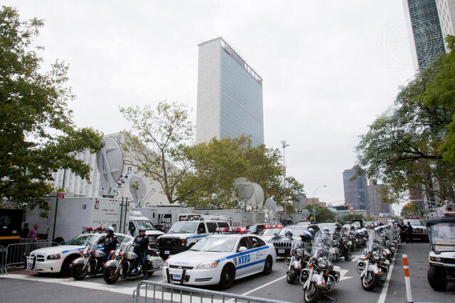 Outside UN Headquarters on Opening Day of General Debate