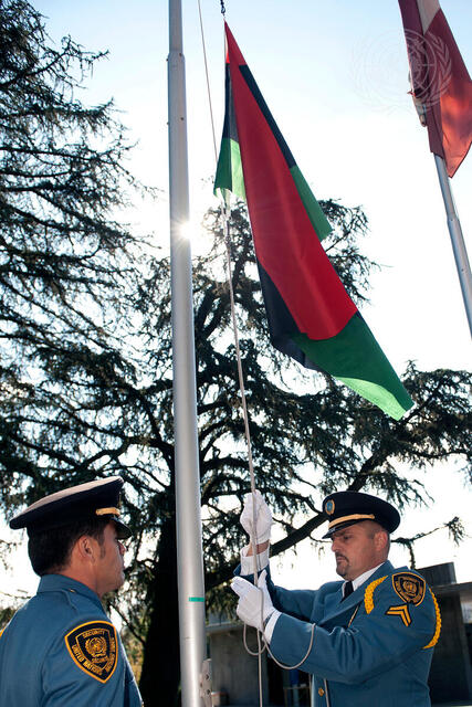 New Libyan Flag Raised at UN Headquarters in Geneva