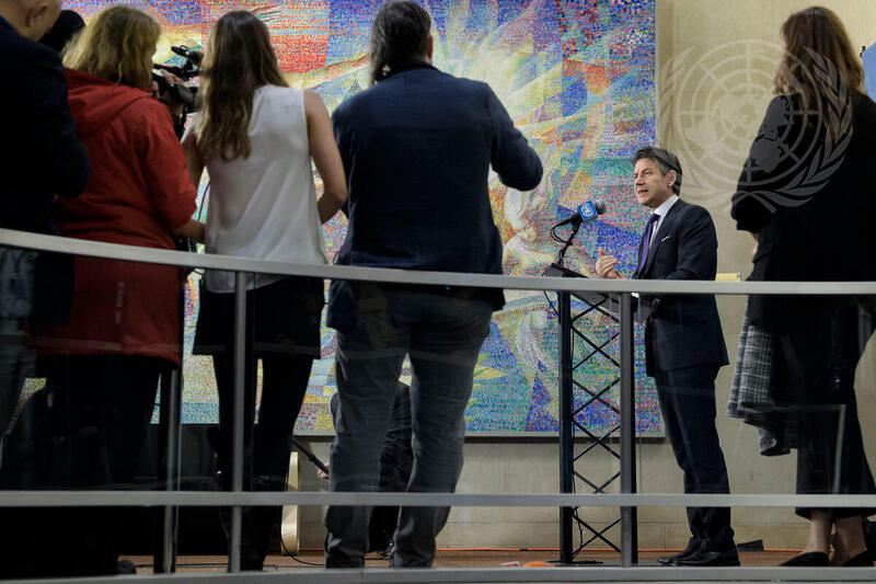 Prime Minister of Italy Briefs Press