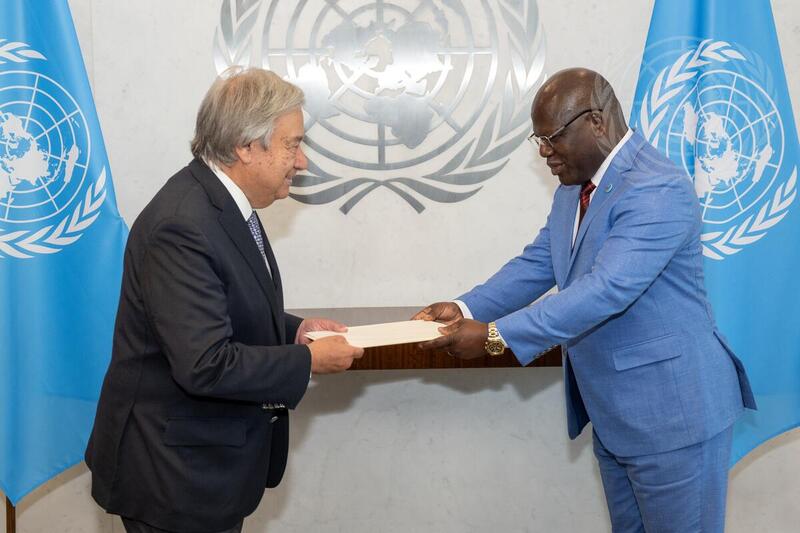 Permanent Representative of Democratic Republic of Congo Presents Credentials to Secretary-General