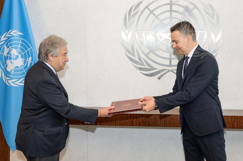 Permanent Representative of Spain Presents Credentials to Secretary-General