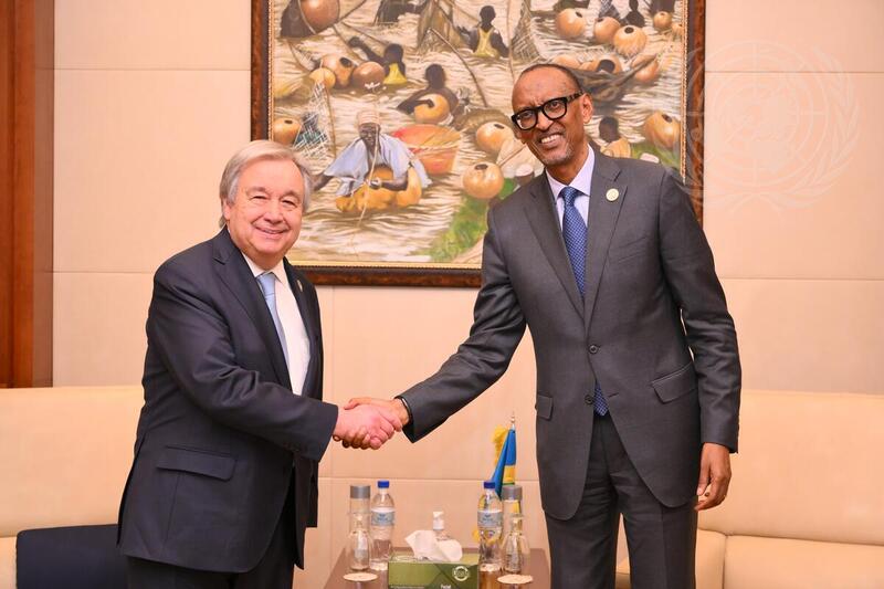 Secretary-General Meets President of Rwanda during African Union Summit in Addis Ababa