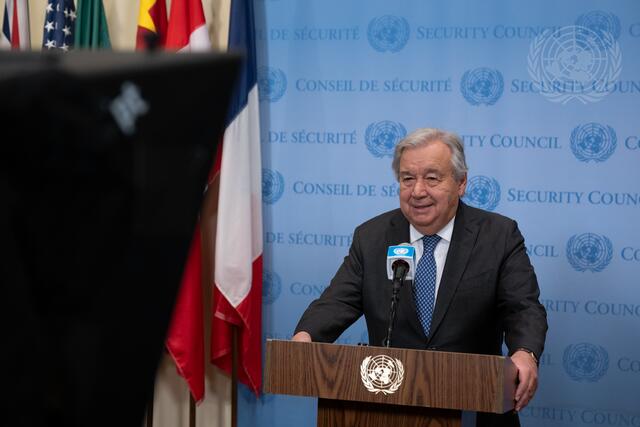 Secretary-General Briefs Press on Humanitarian Situation in Gaza
