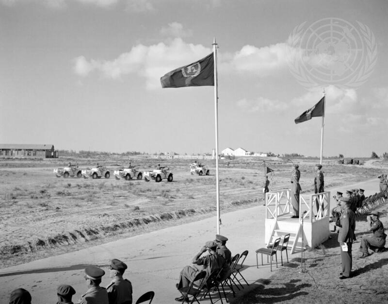 Farewell Parade in Rafah for outgoing UNEF Maintenance Area Commander