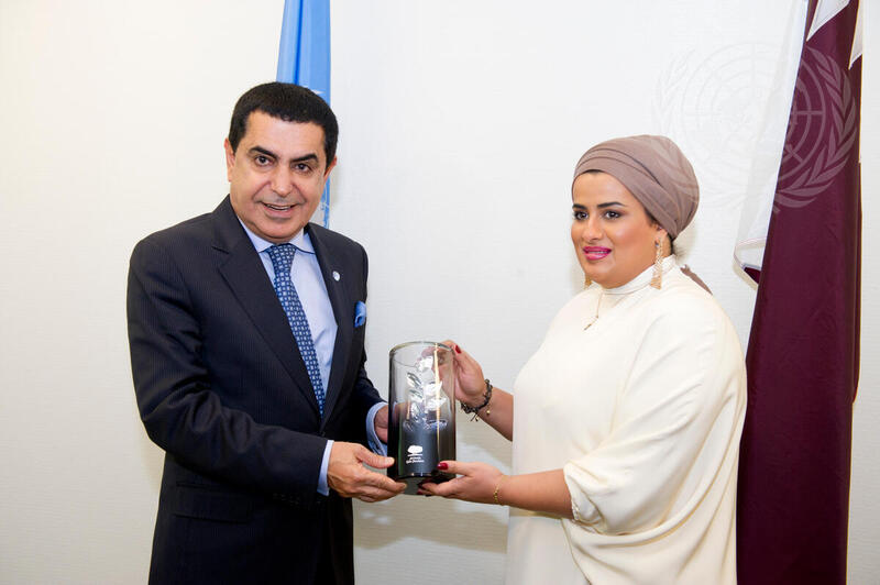 General Assembly President Meets Head of Communication at Qatar Foundation