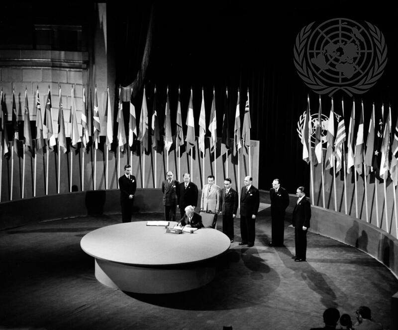 The San Francisco Conference, 25 April - 26 June 1945: Syria Signs the United Nations Charter