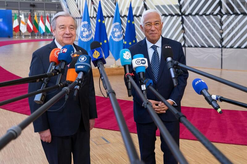 Secretary-General Briefs Press with President of European Council
