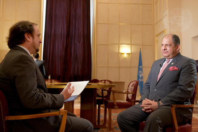 President of Costa Rica Interviewed by UNIS Geneva