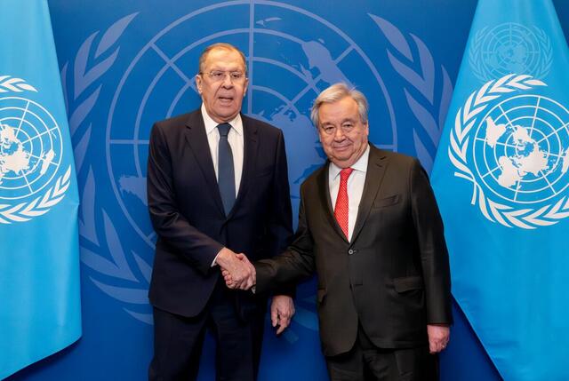 Secretary-General Meets with Minister for Foreign Affairs of Russia