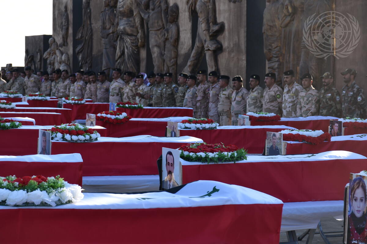 Ceremony with Remains of Identified Yazidi Victims in Sinjar