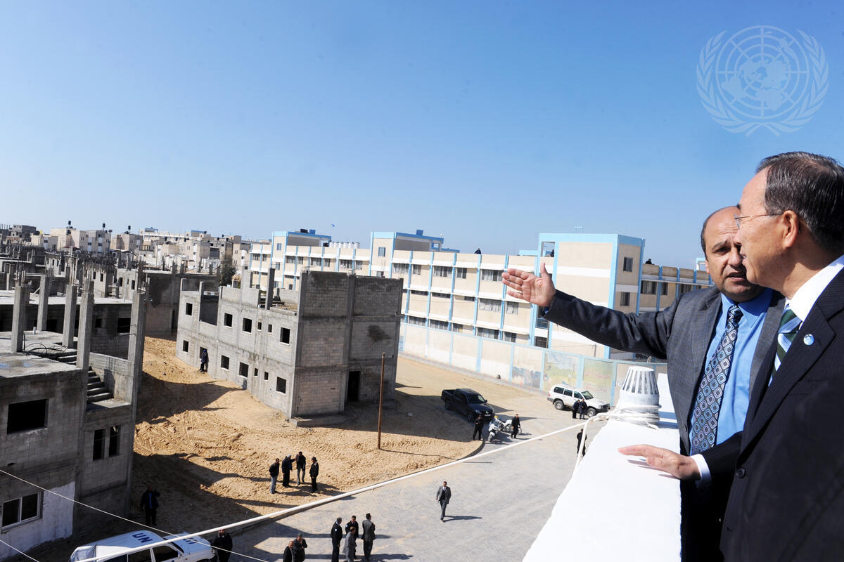 Secretary-General Visits Housing Project Site in Gaza