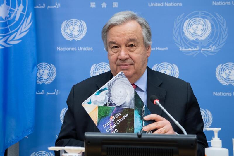 UN Secretary-General and WMO Secretary-General Brief Press on State of Global Climate in 2020