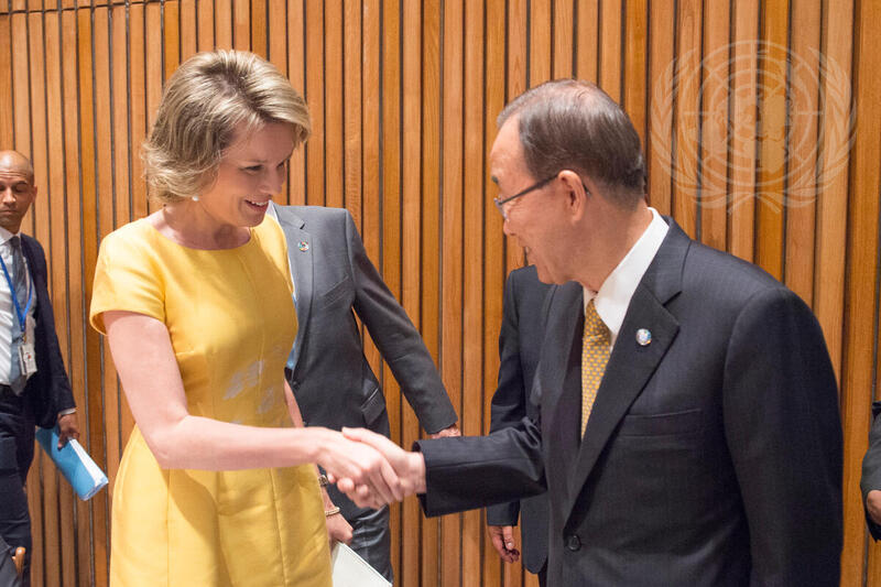 Secretary-General Meets Queen of Belgium